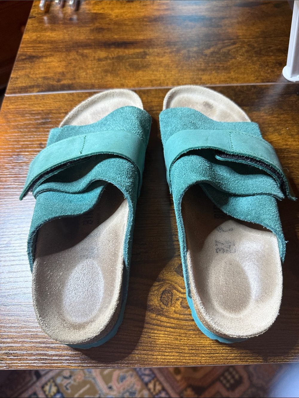 Birkenstock Kyoto Green Suede Sandals